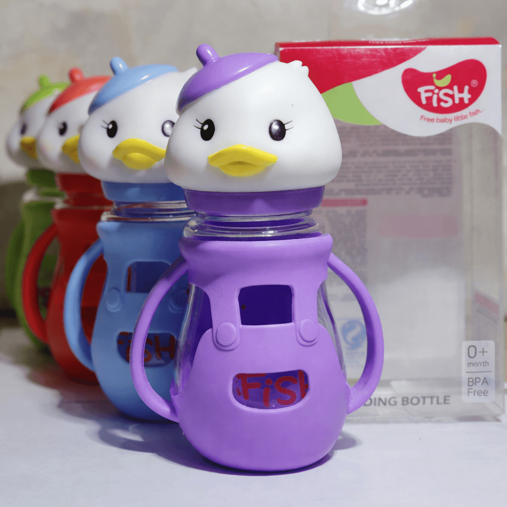 Fish Cylinder Glass Feeder 260ml