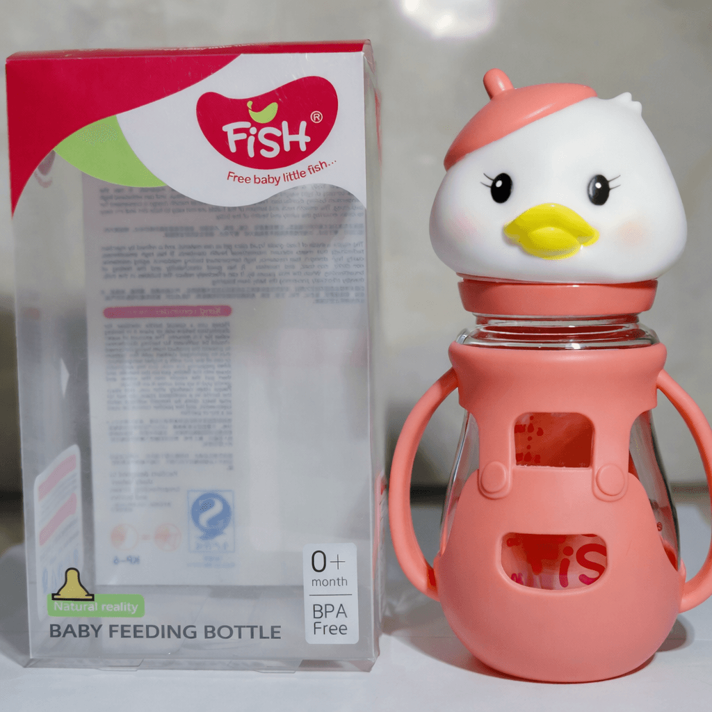 Fish Cylinder Glass Feeder 260ml