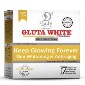 D-Lady Gluta White Day & Night Cream - 100% Natural Skin Whitening and Anti-Aging Formula