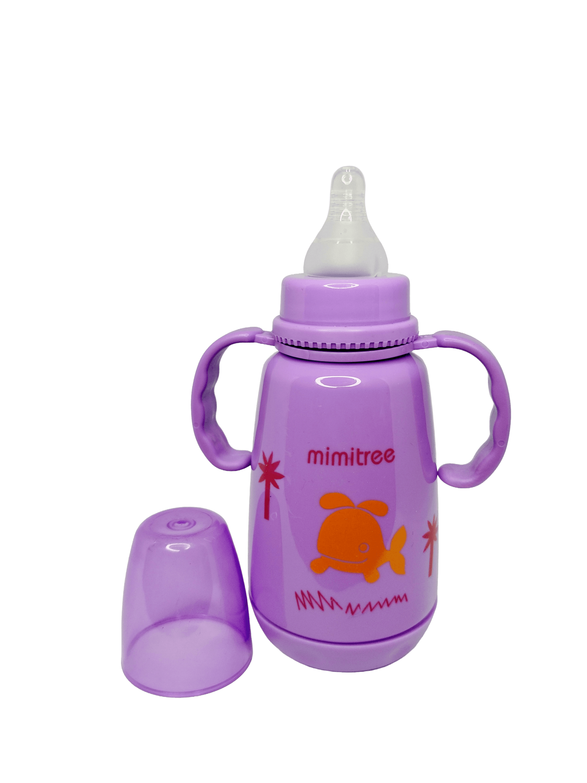 Premium Minitree Baby Feeding Bottle: Perfect 9oz Safe & Non-Toxic Solution with Easy-Grip Handles (6+ Months)