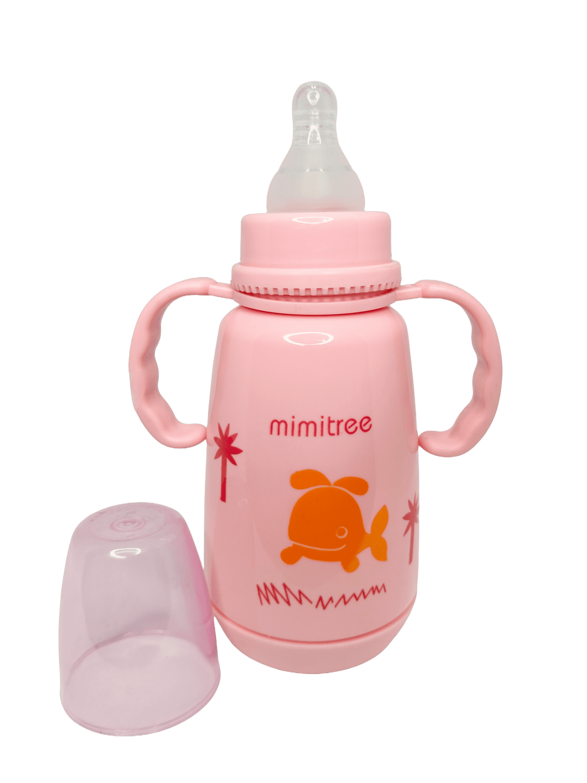 Premium Minitree Baby Feeding Bottle: Perfect 9oz Safe & Non-Toxic Solution with Easy-Grip Handles (6+ Months)