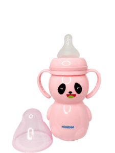 Wide-Neck Baby Feeding Bottle with Handles