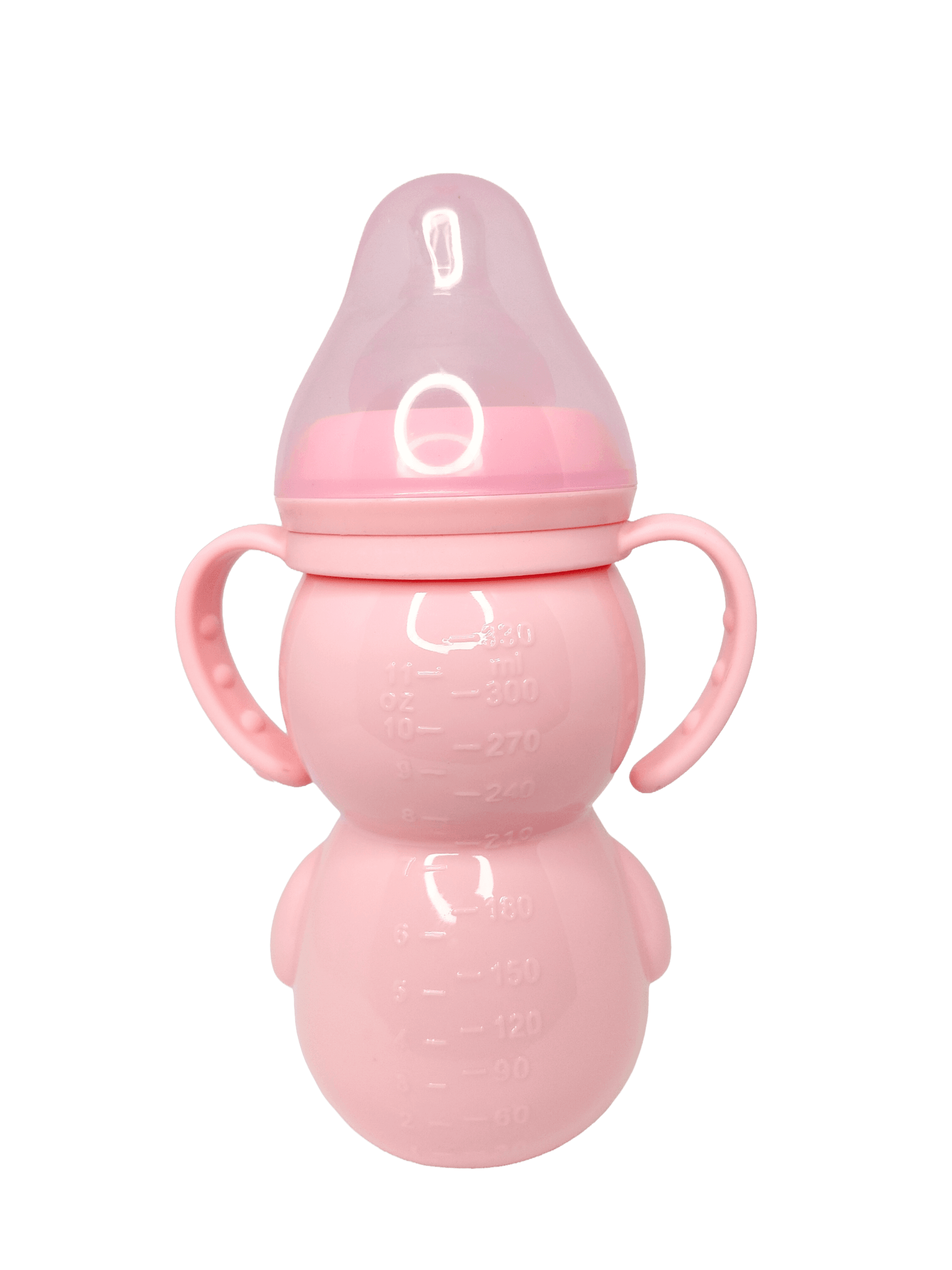 Wide-Neck Baby Feeding Bottle with Handles