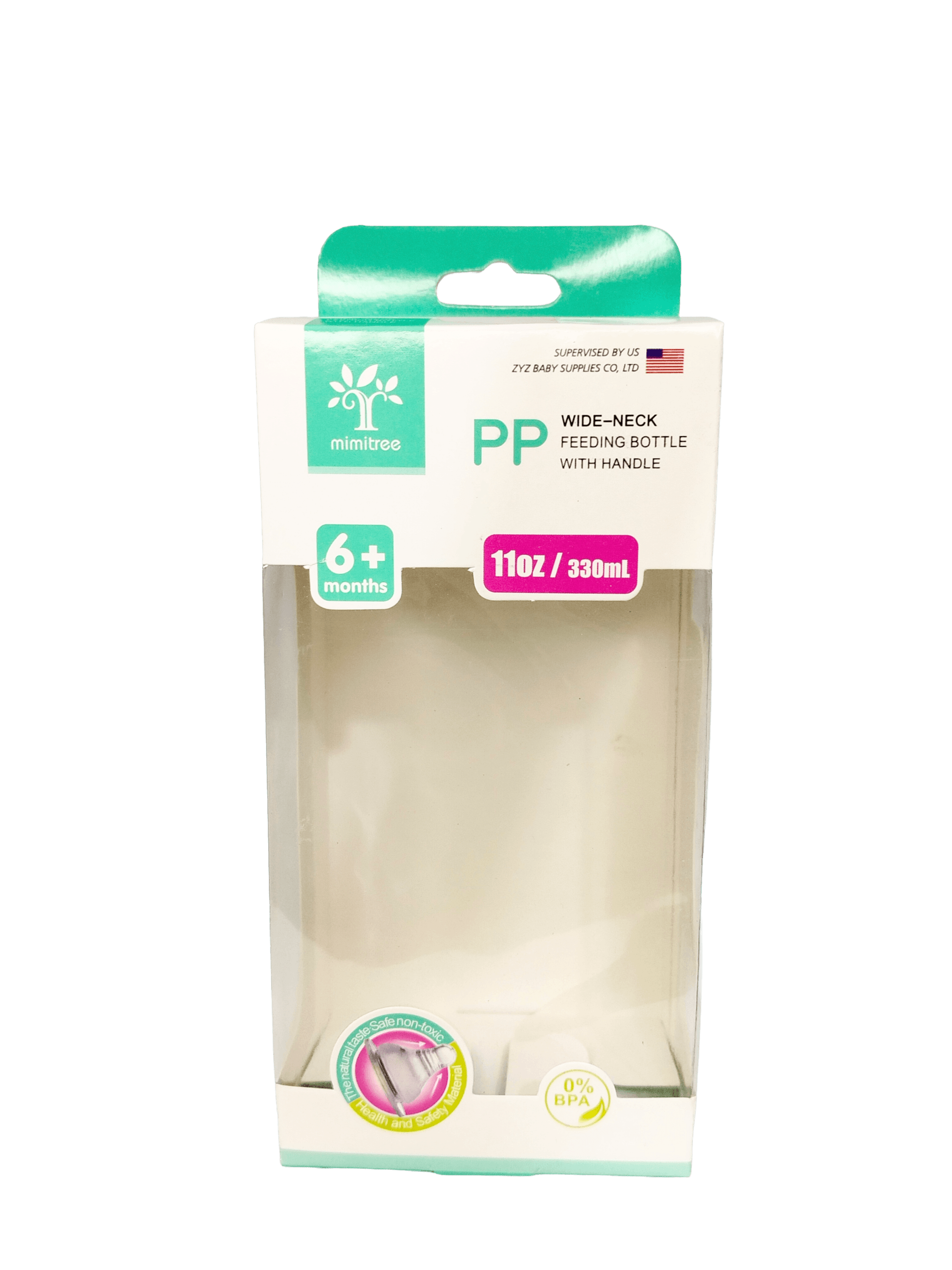 Premium Minitree Baby Feeding Bottle: The Perfect 9oz Safe Solution with Easy-Grip Handles (6+ Months)